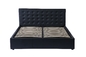 Projetos modernos adornados Sofa Cum Full Line Shape do estilo da cama de casal da madeira maciça da cabeceira