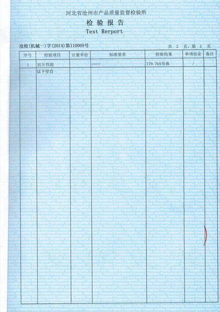 China Cangzhou Weisitai Scaffolding Co., Ltd. Certificações